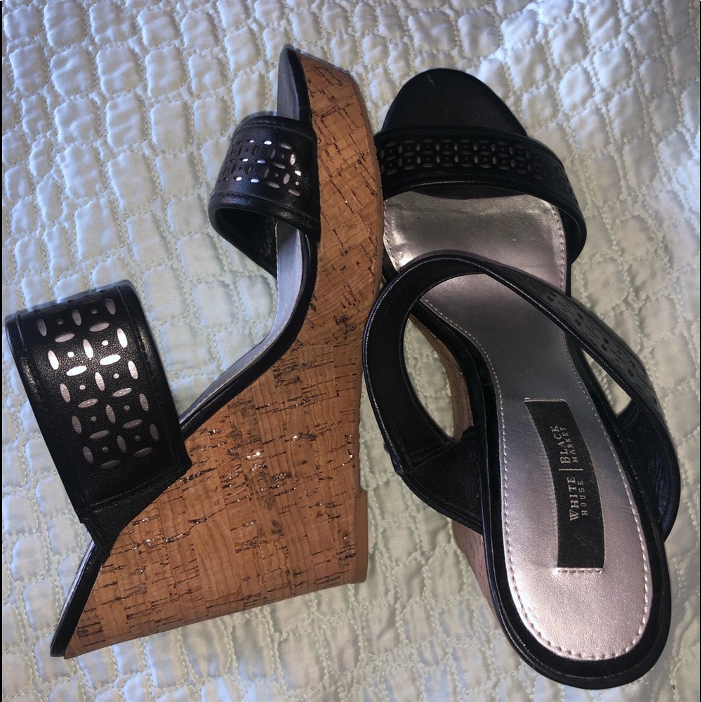 white house black market black wedges